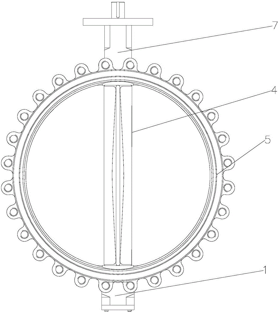 High-efficiency butterfly valve