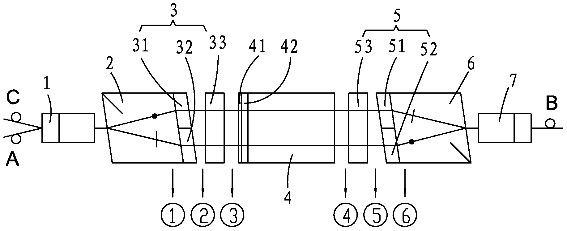 Three-port optical circulator