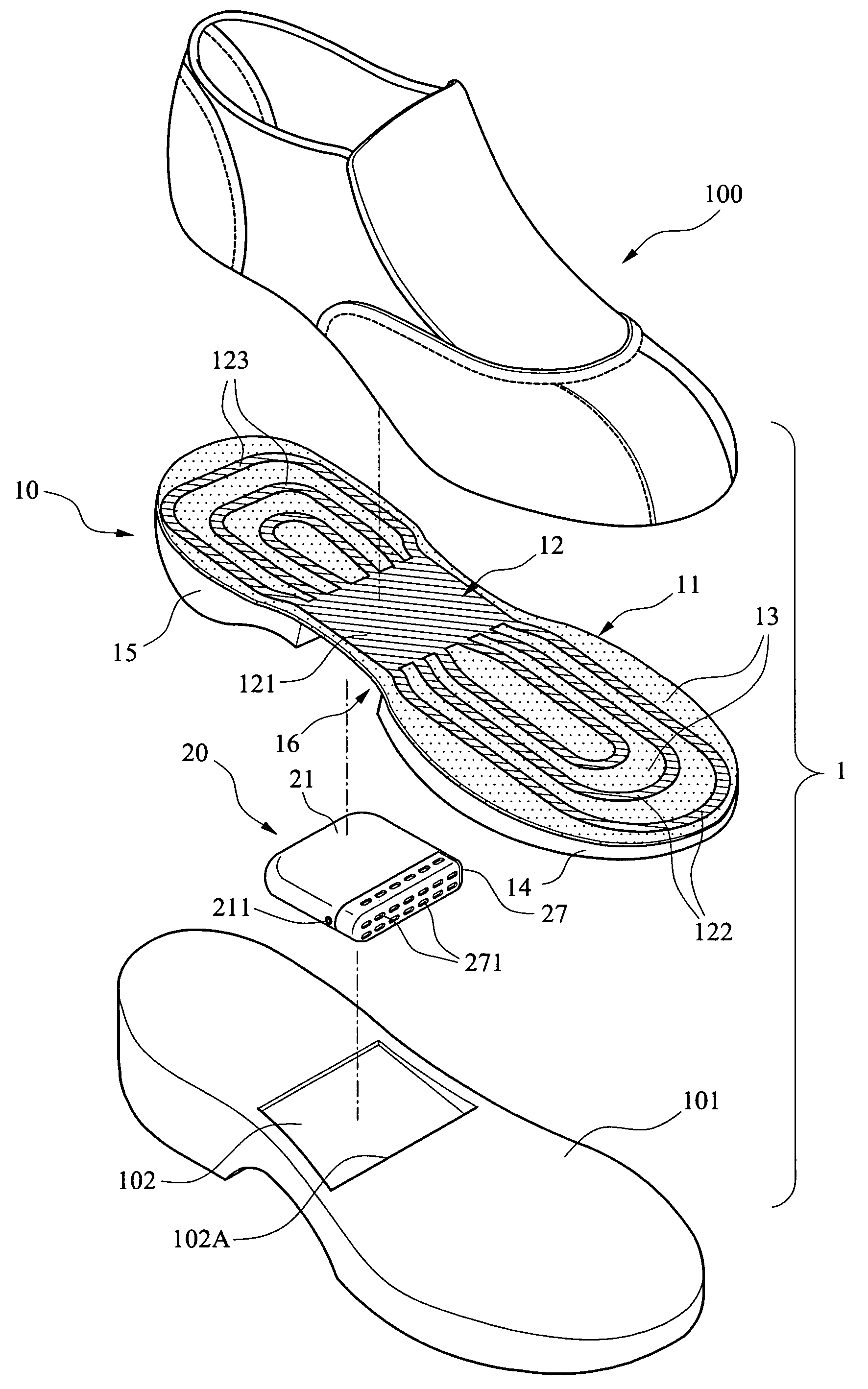 Warming shoe pad