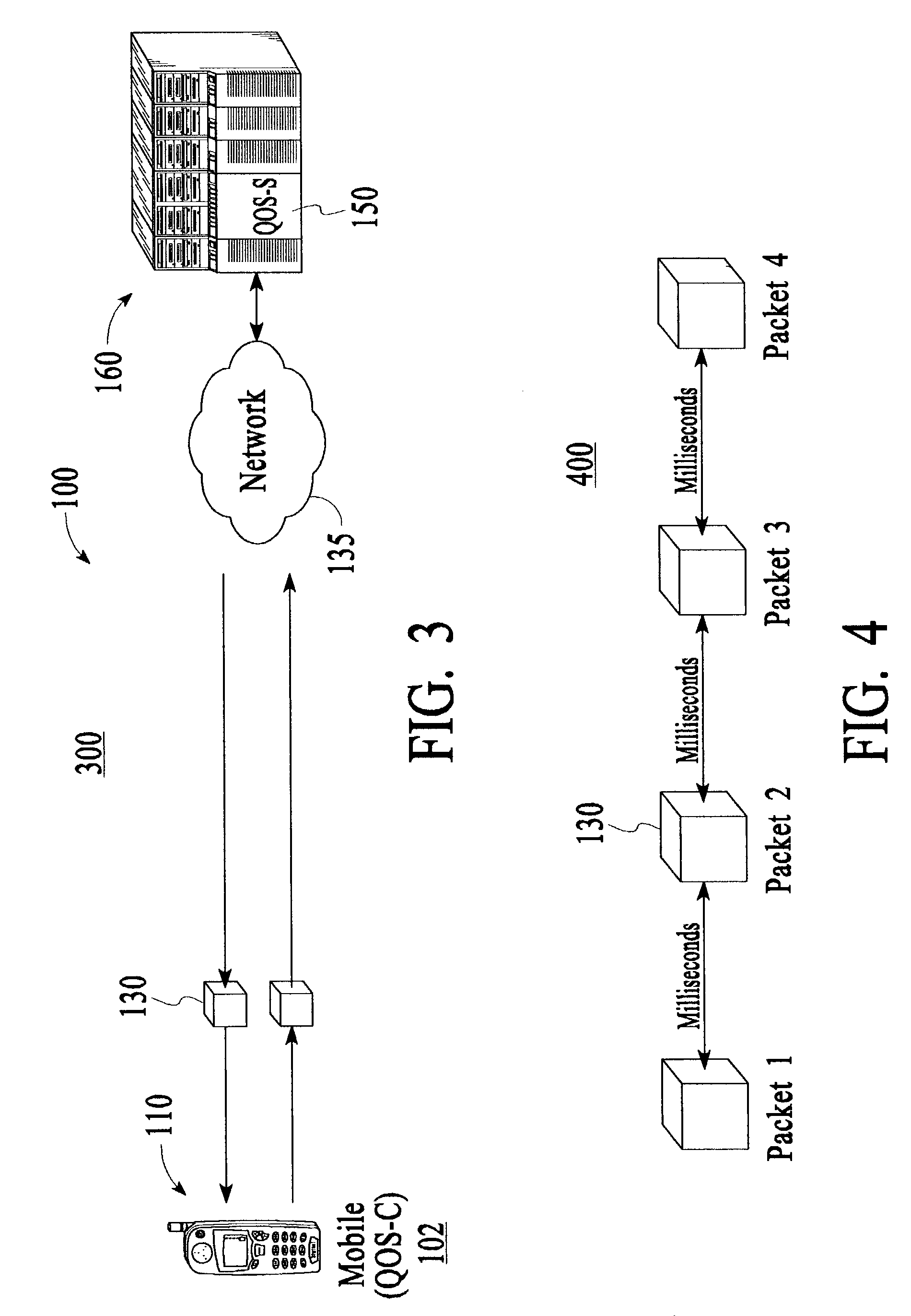 Method and system for quality of service (QoS) monitoring for wireless devices