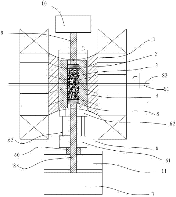 A preparation method and device for reducing the magnetic declination angle of sintered NdFeB