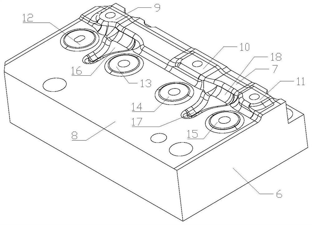 Stamping die for skylight mounting bracket