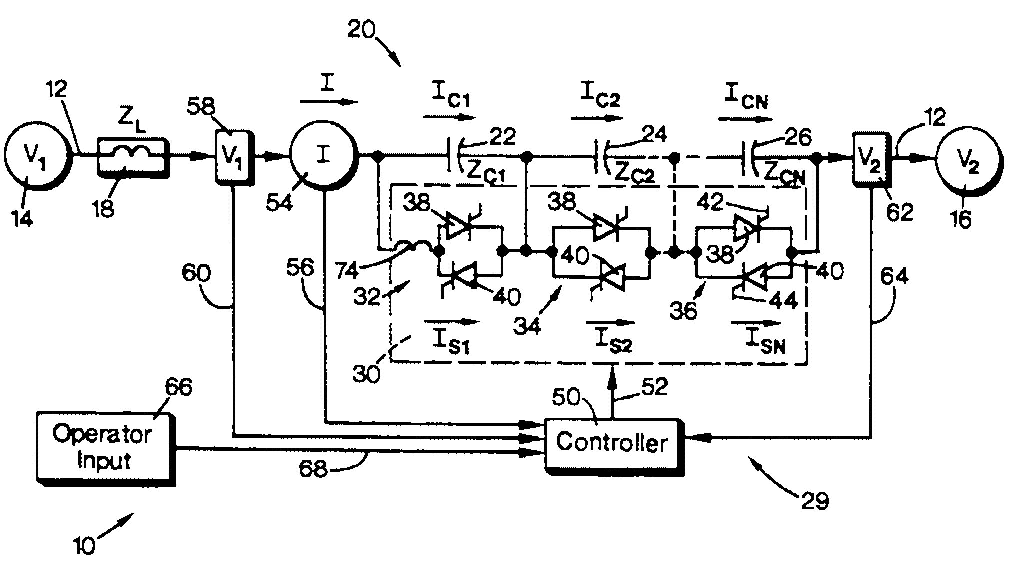 Power flow controller with failure current limiting function