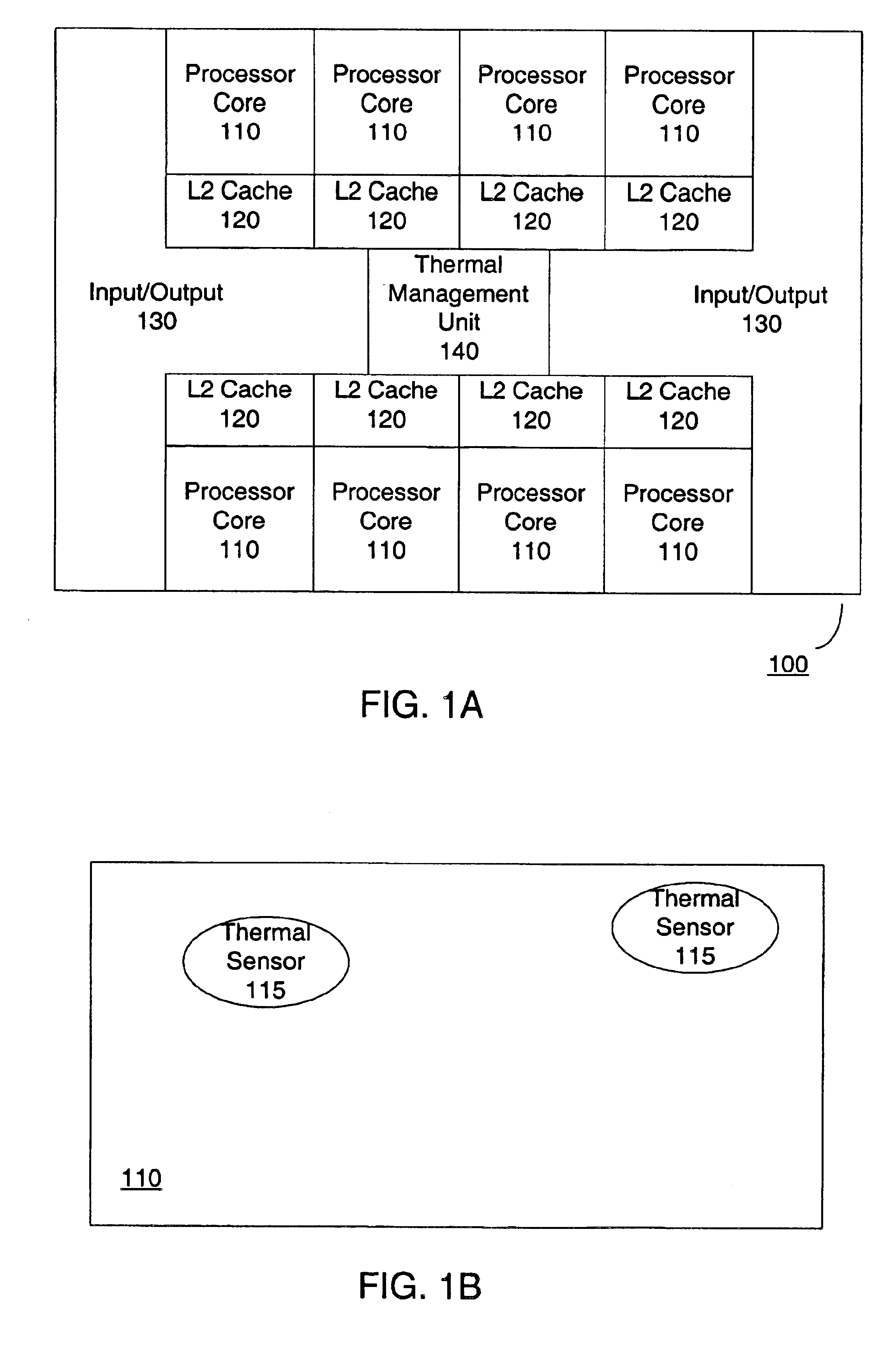 Apparatus for thermal management of multiple core microprocessors