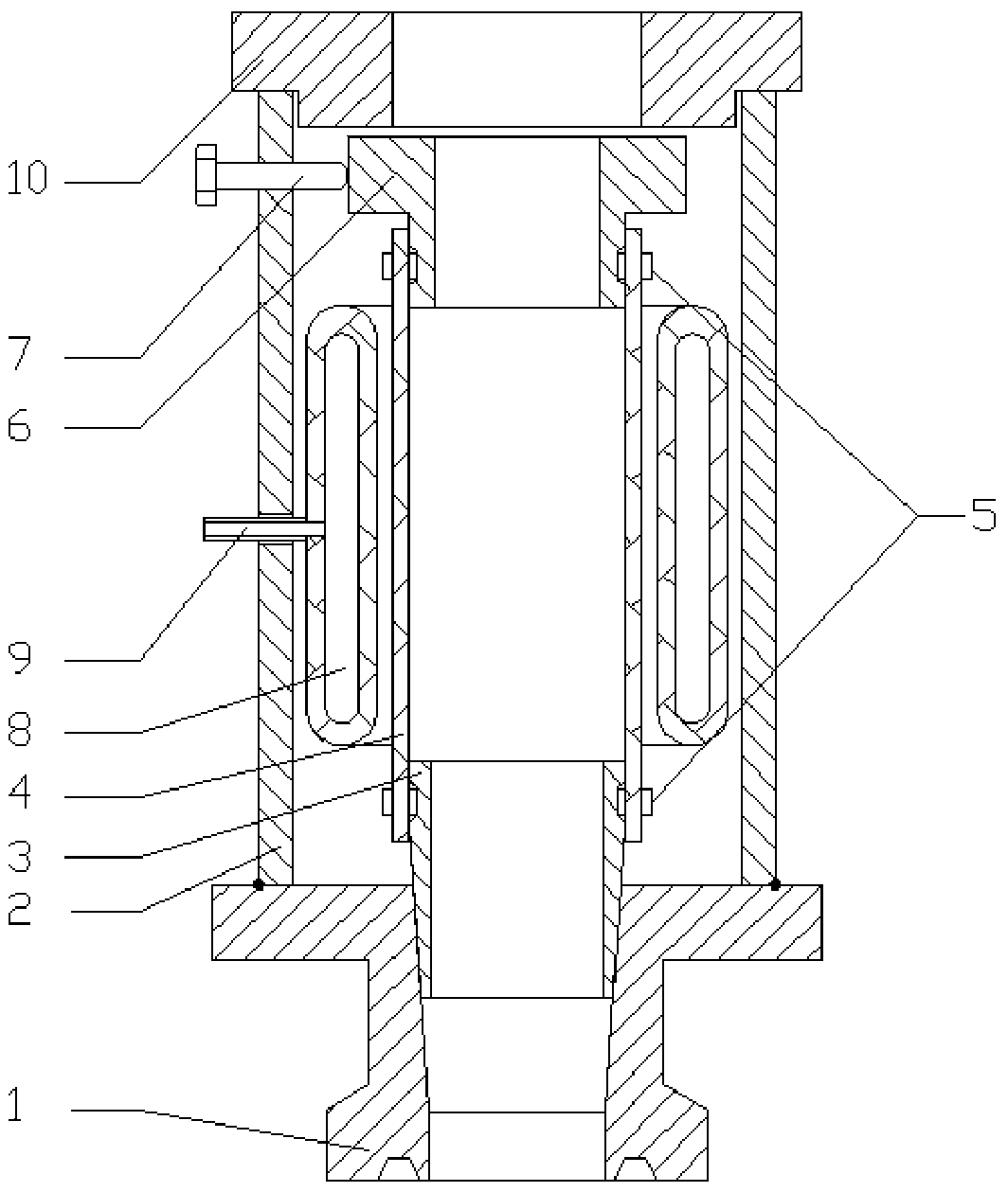 An oil scraping device for a sucker rod