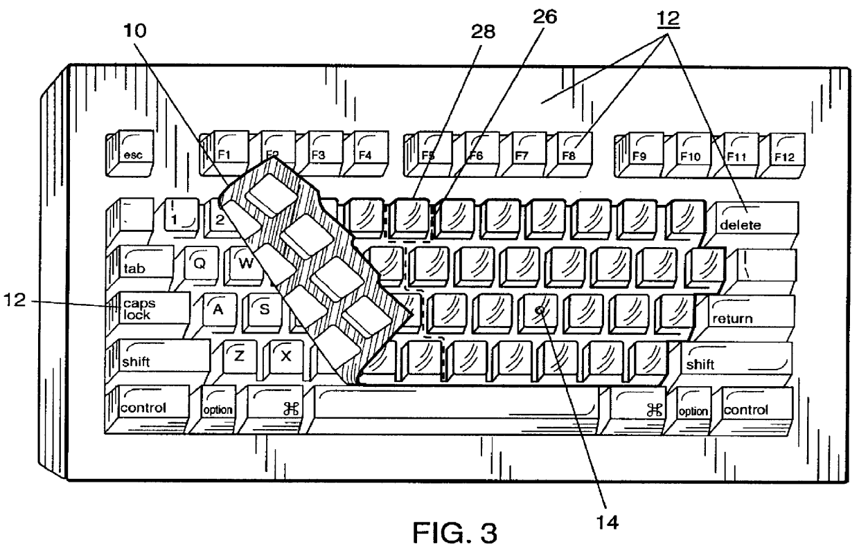 Opaque, one-size-fits-all computer keyboard cover which covers only the three or four alpha-numeric rows
