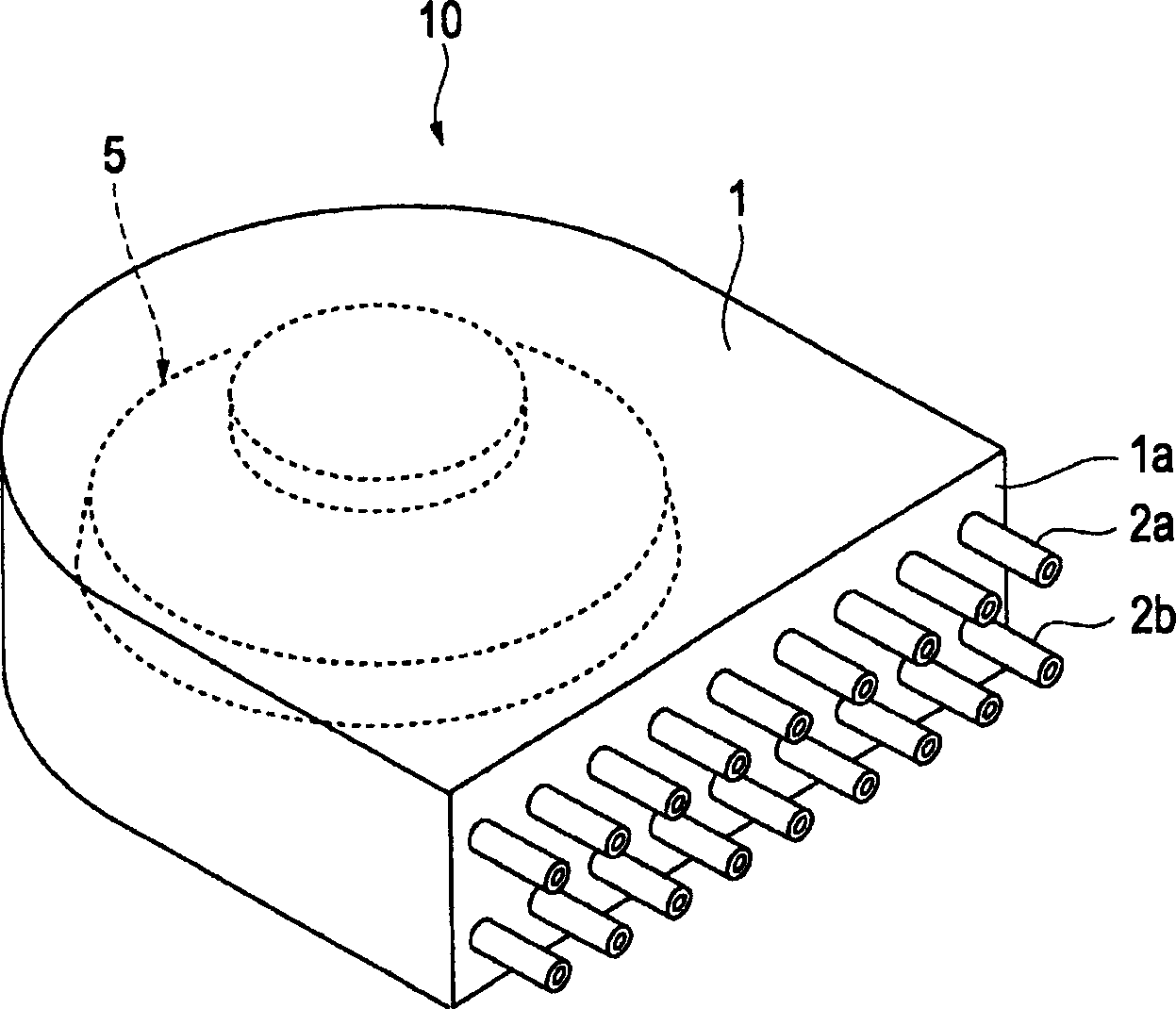 Vibrating device for jet flow generating including a voice coil motor