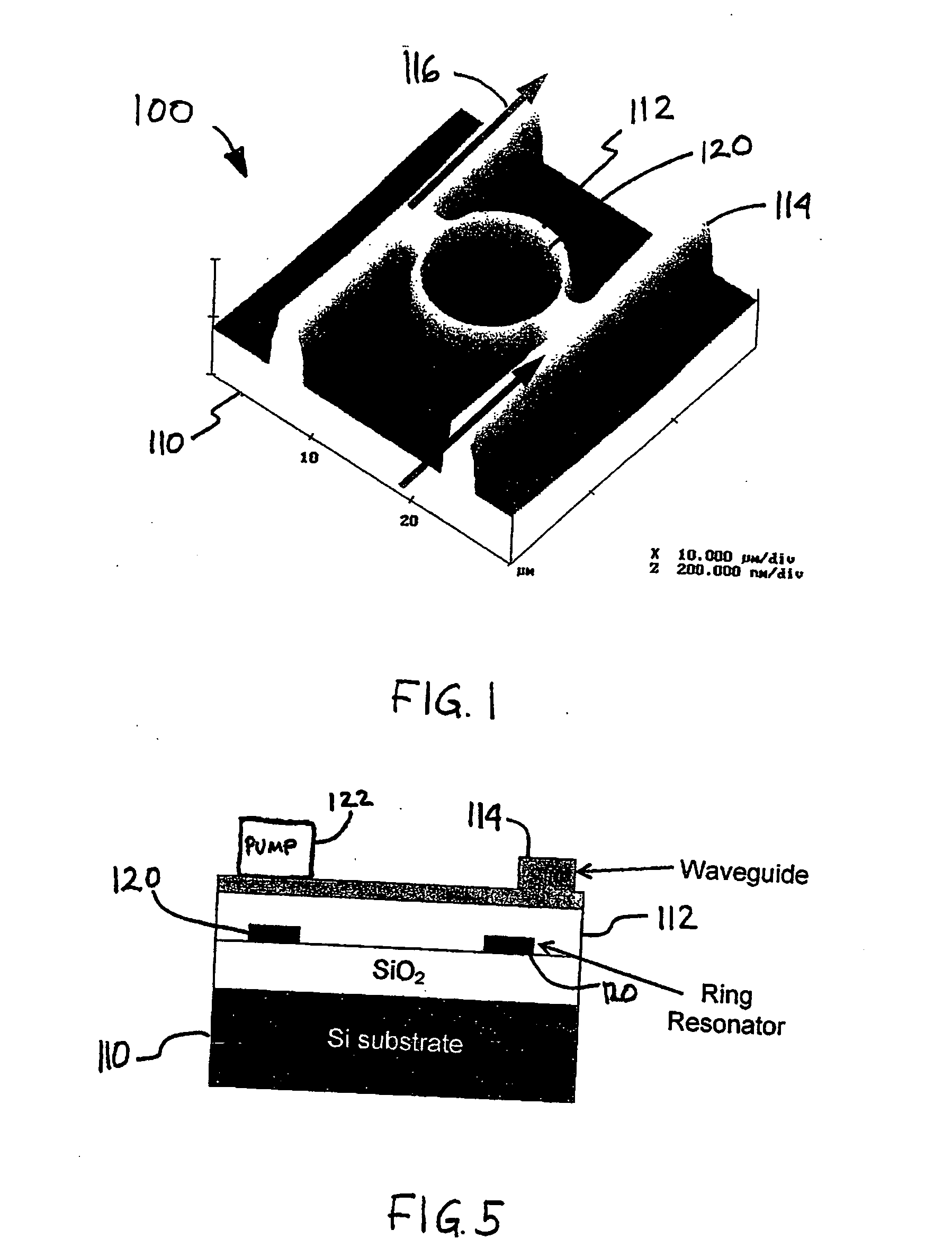 Microring and microdisk resonators for lasers fabricated on silicon wafers