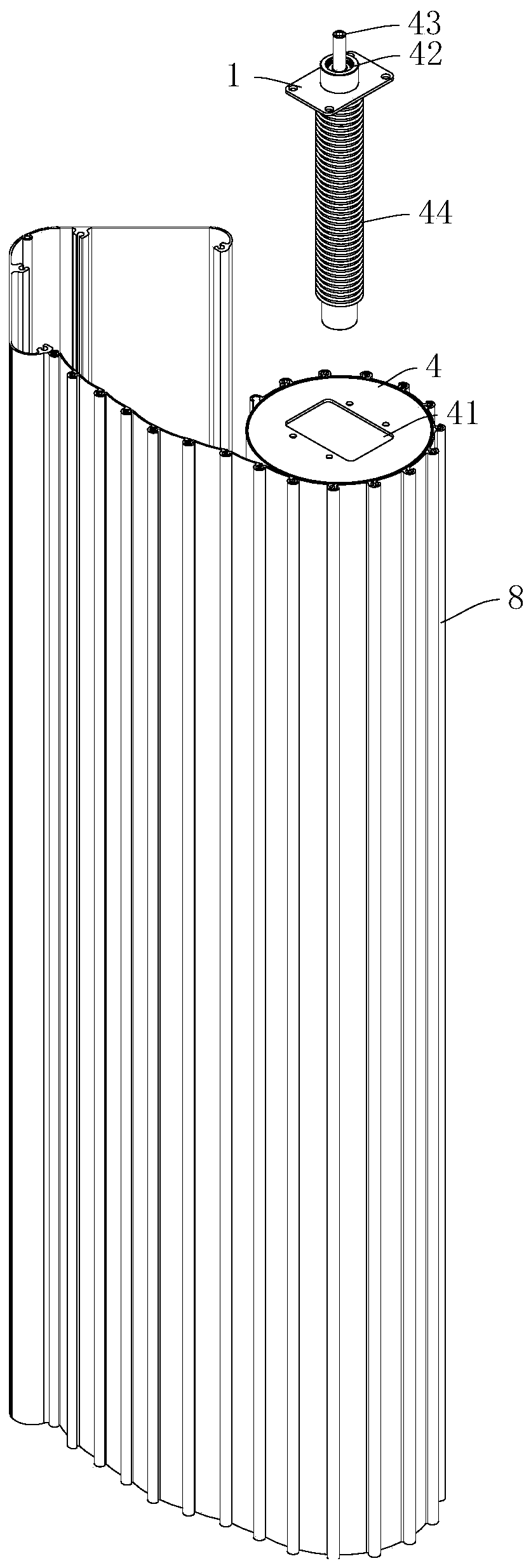 Tackle system of one-way door