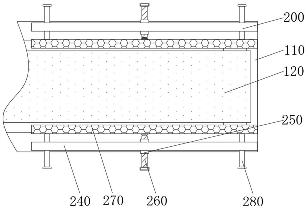 Food packaging box producing and processing device with efficient drying structure