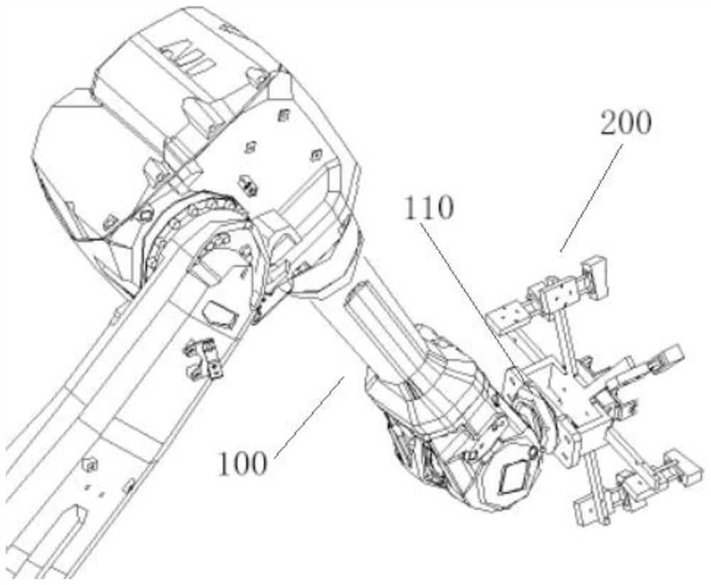 Mechanical arm for buckling and device for buckling