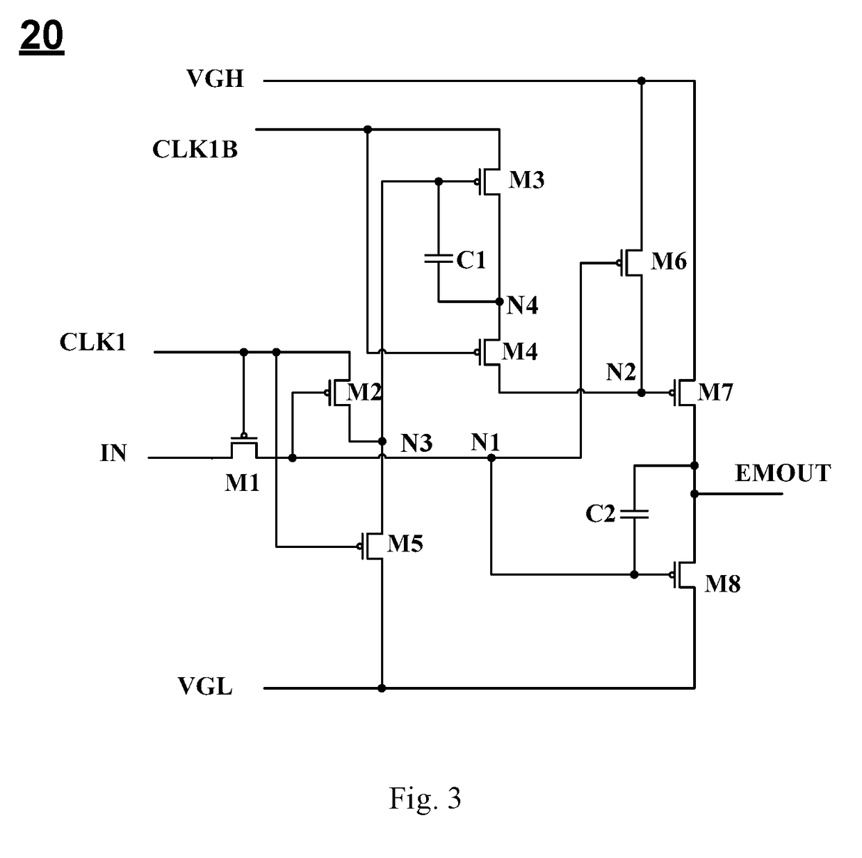 Gip circuit and driving method therefor, and flat panel display device