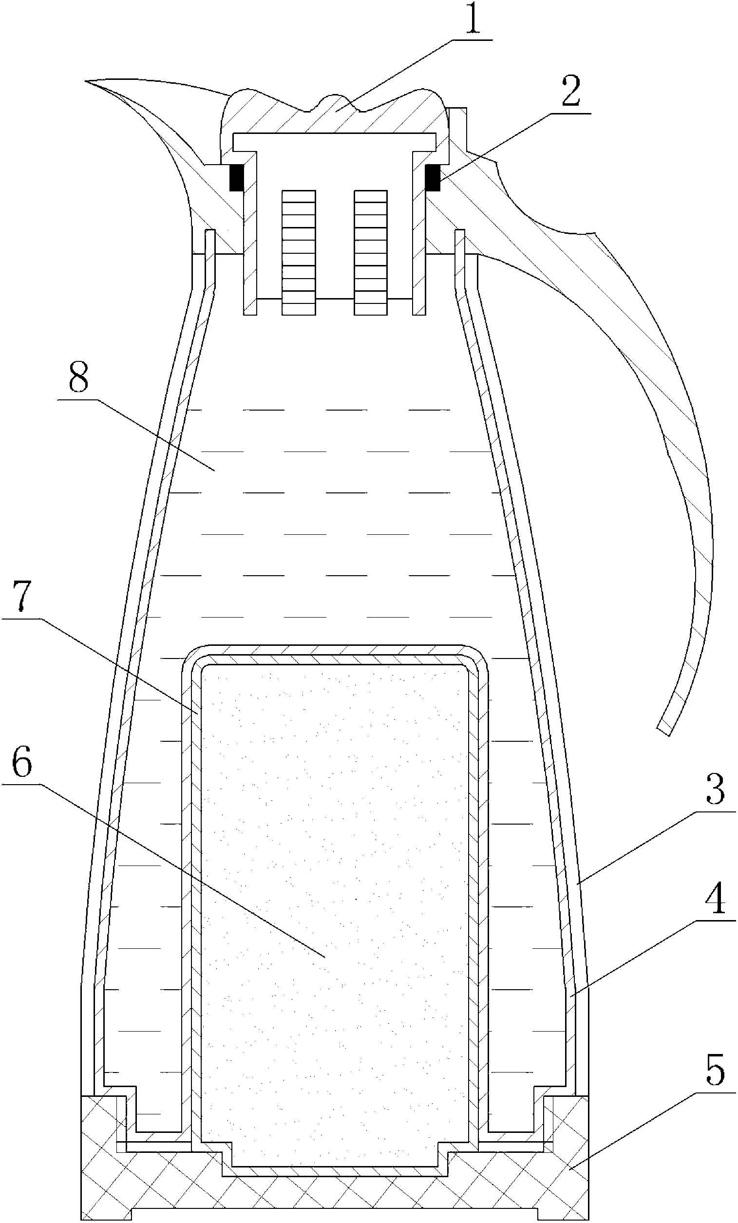 Energy-storage-type heat supply wine-warming kettle