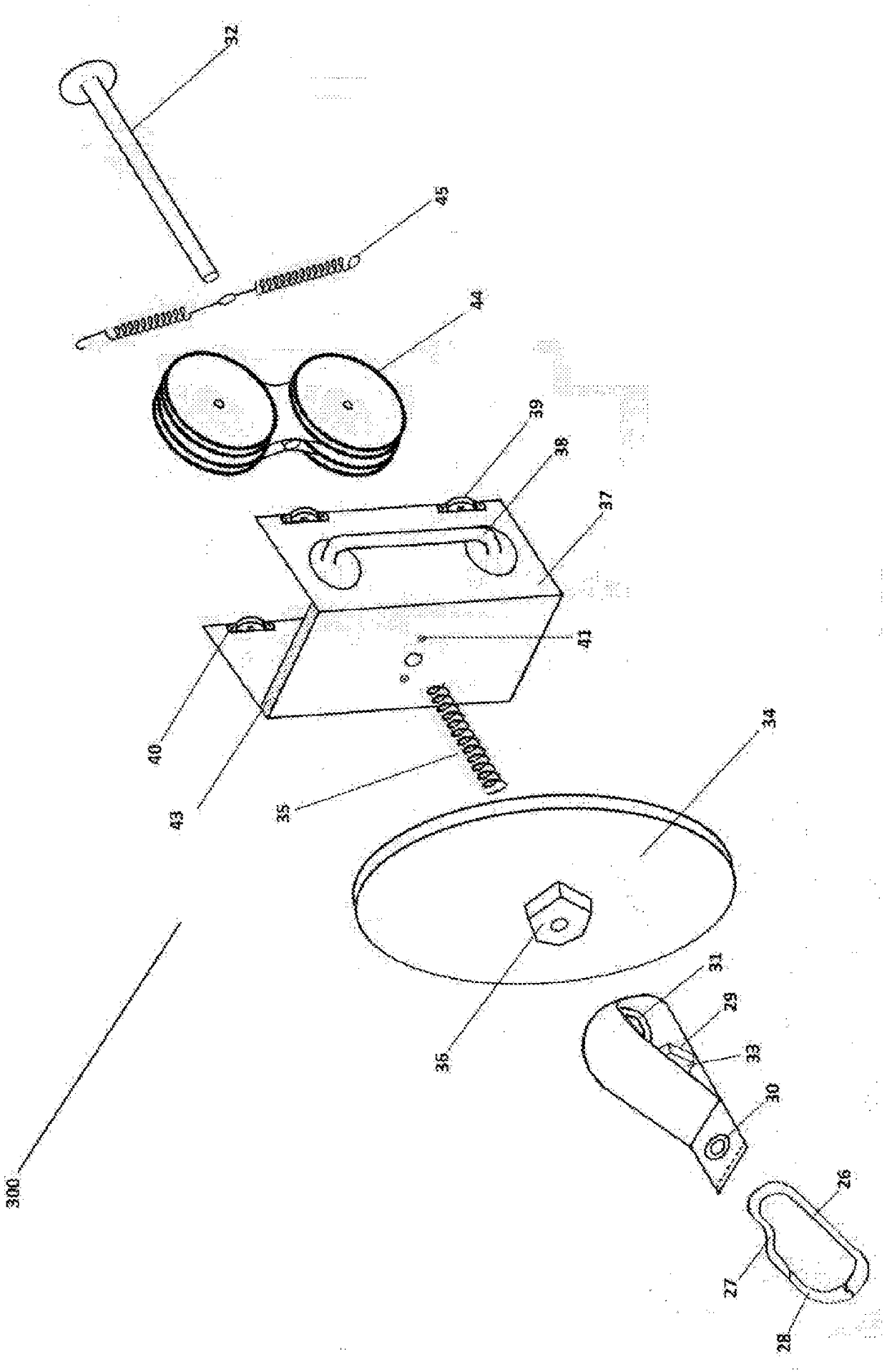 Slidable gripping system and modular physical exercise structure containing said system