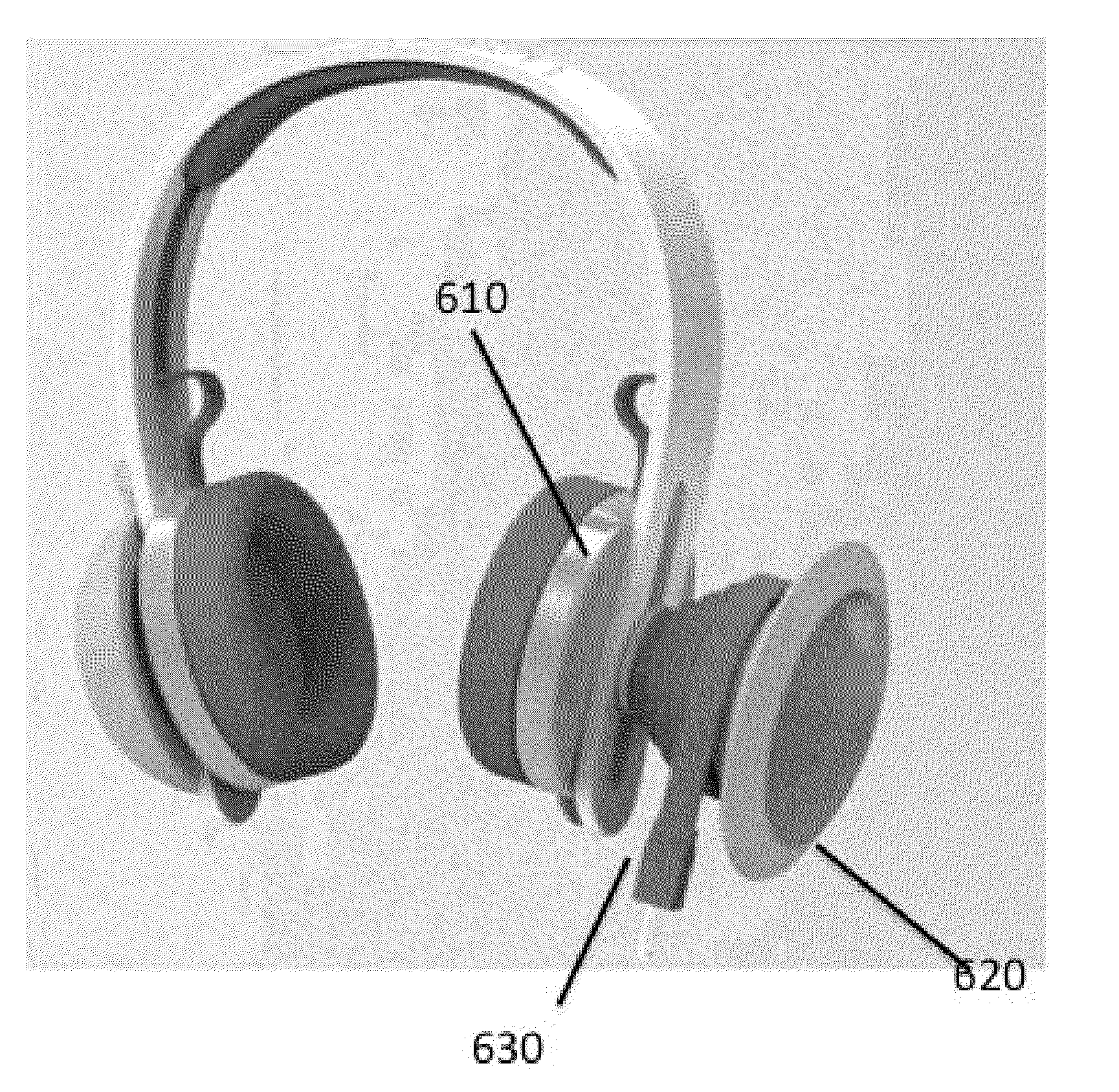 Headphone Having Integrated Cord Storage