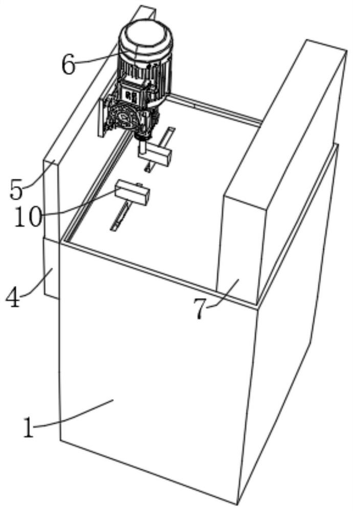 Nut inner ring tapping device capable of cleaning table top and using method of nut inner ring tapping device