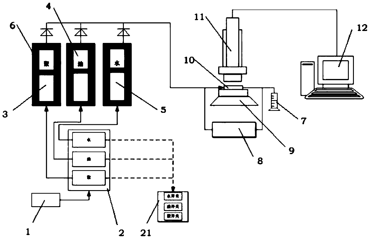 A microscopic visual displacement simulation system and its application method