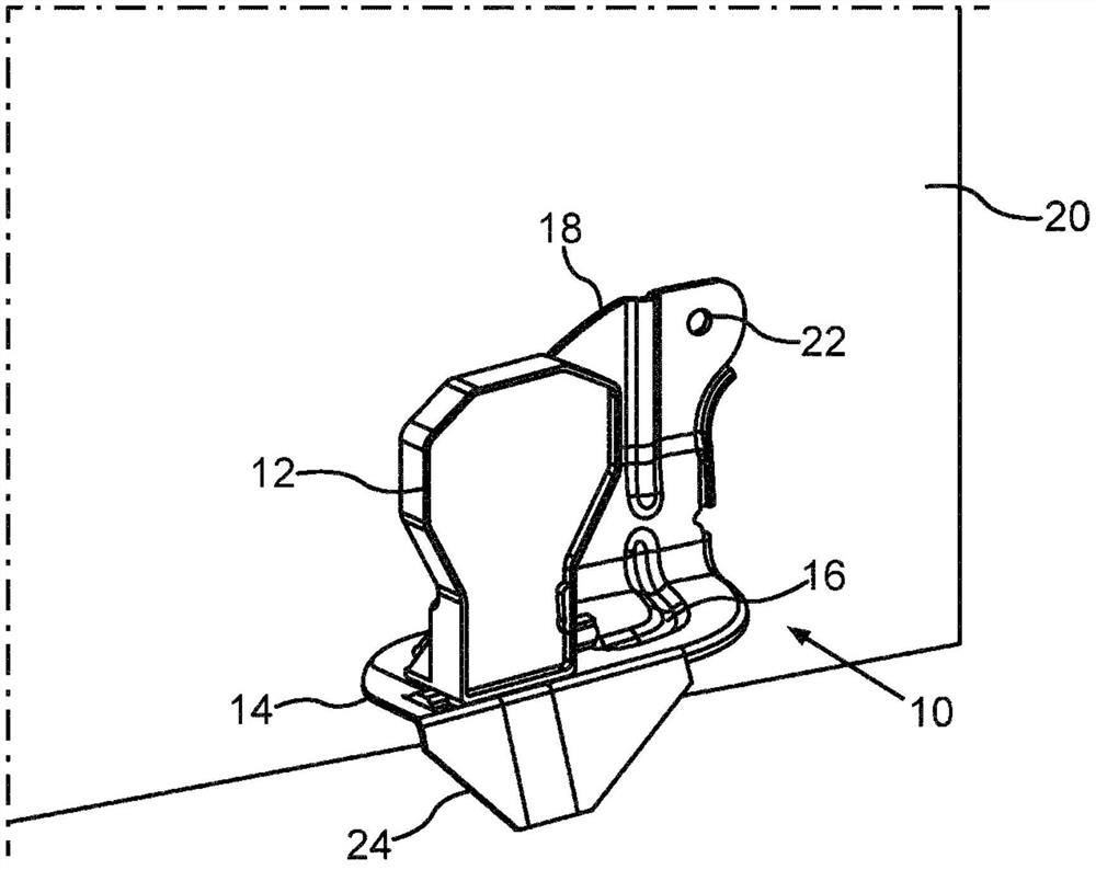 Antenna-retaining device for a motor vehicle, and motor vehicle having an antenna-retaining device