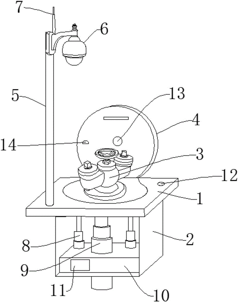 Wireless-controlled concealed over-ground fire-fighting siamese connection