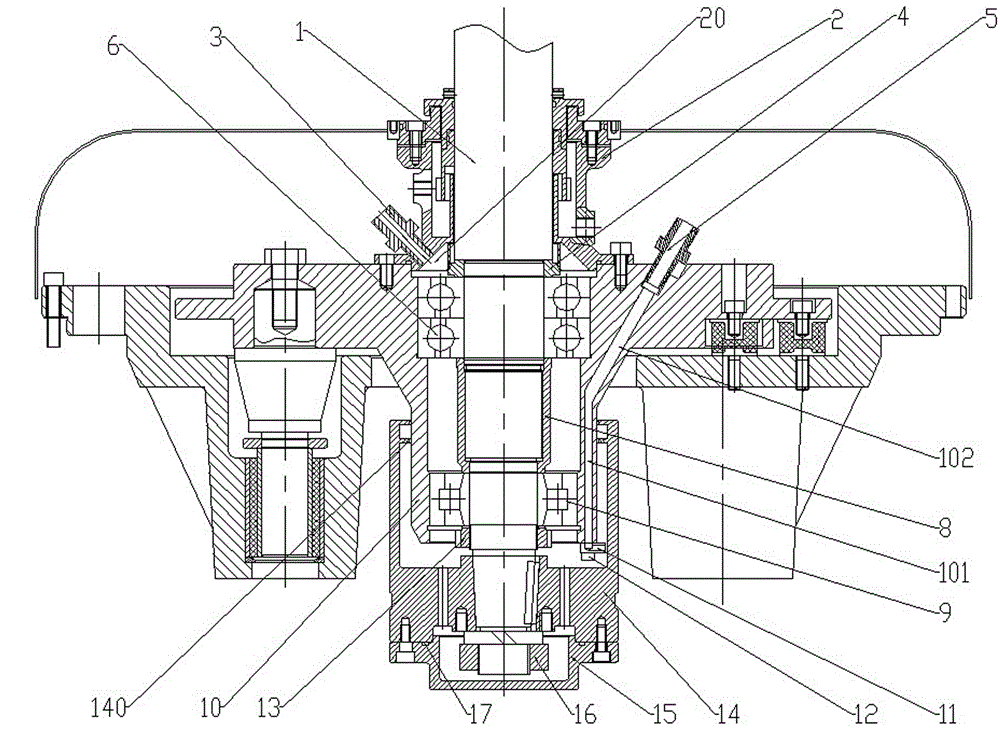 High-speed bearing lubrication device for disc separator