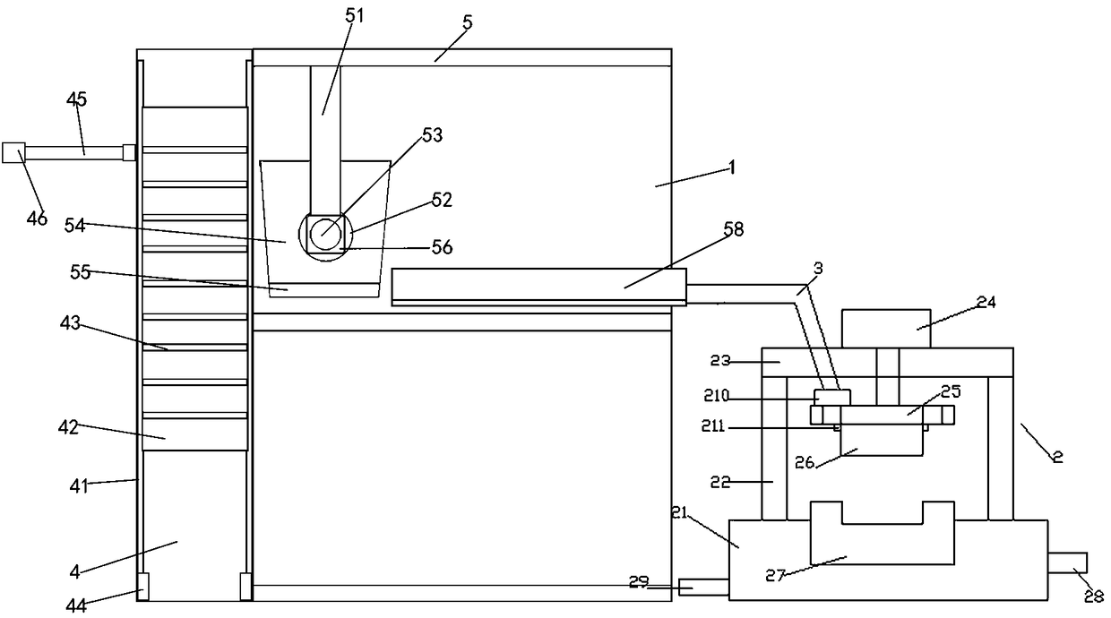 Efficient metal raw material processing pouring device