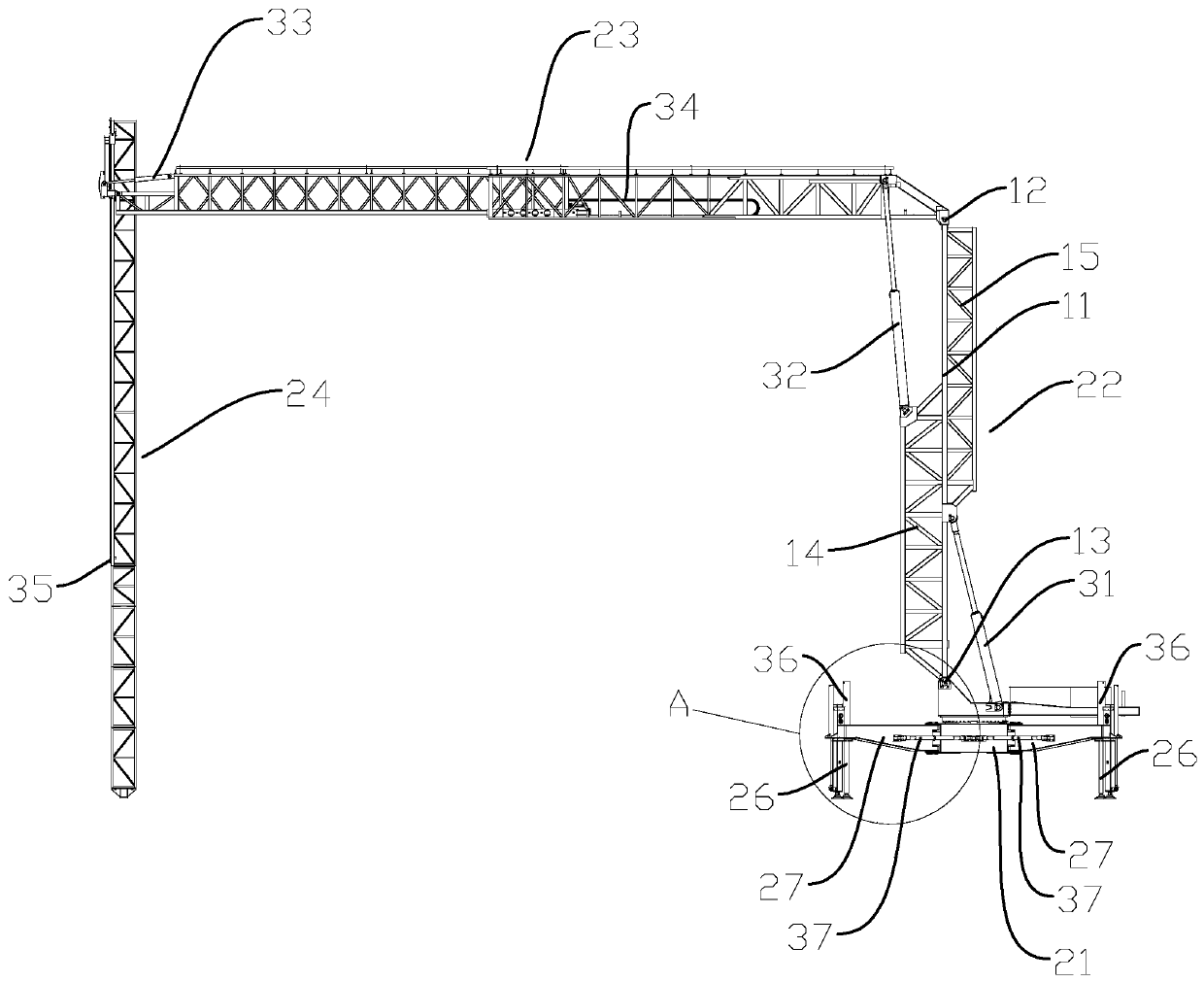 Truss tower and spanning construction protection equipment comprising same