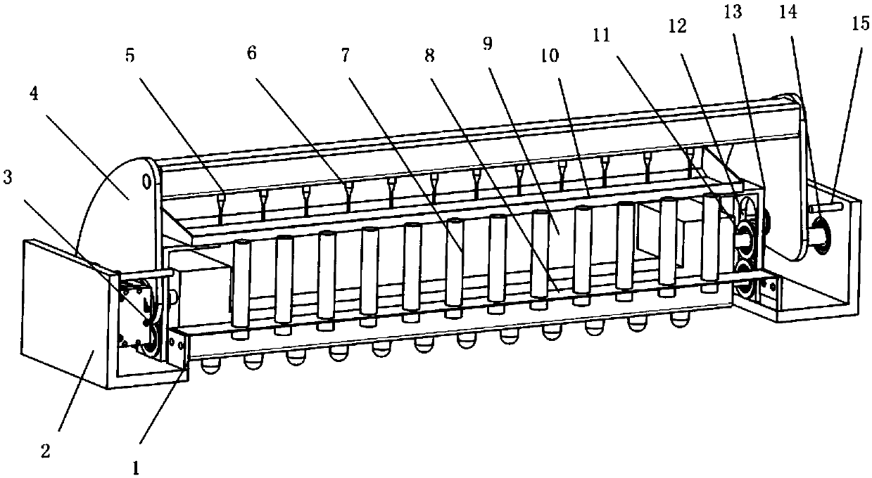 Sowing and hole pressing integrated device of plug-seedling sowing machine