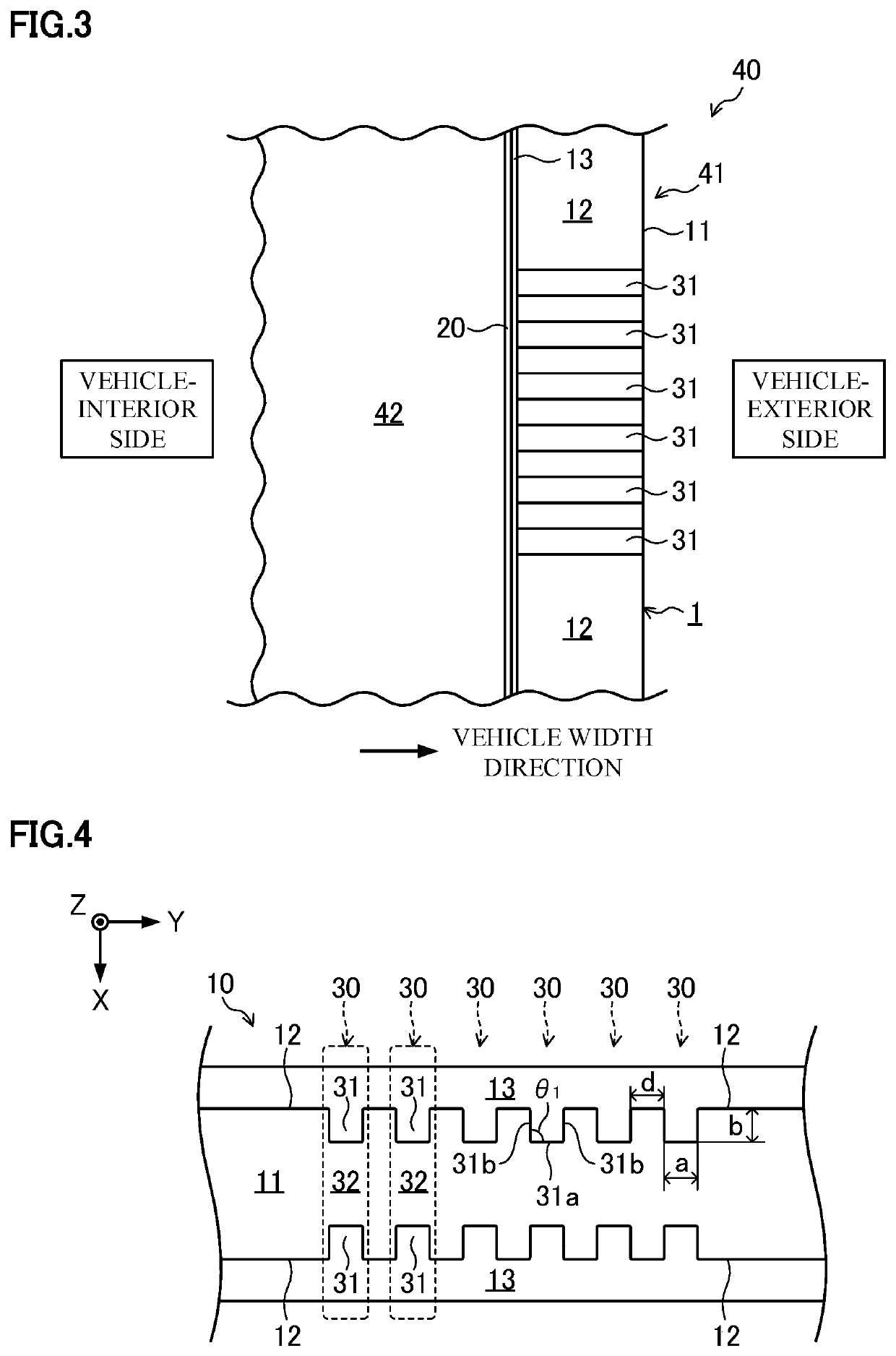 Automotive frame member and electric vehicle