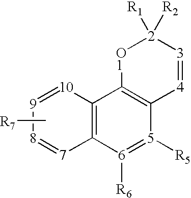 Oxygen-containing heterocyclic fused naphthopyrans