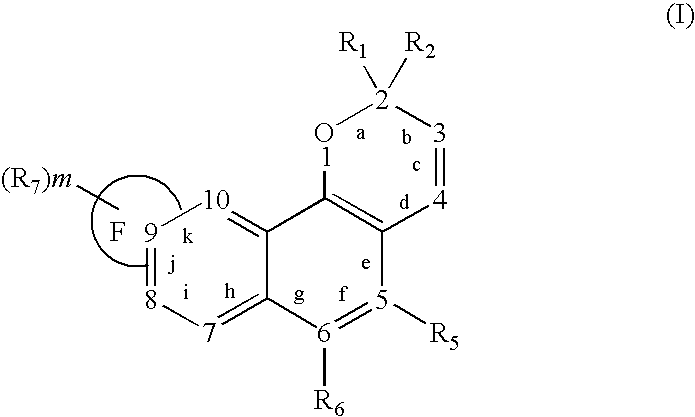 Oxygen-containing heterocyclic fused naphthopyrans