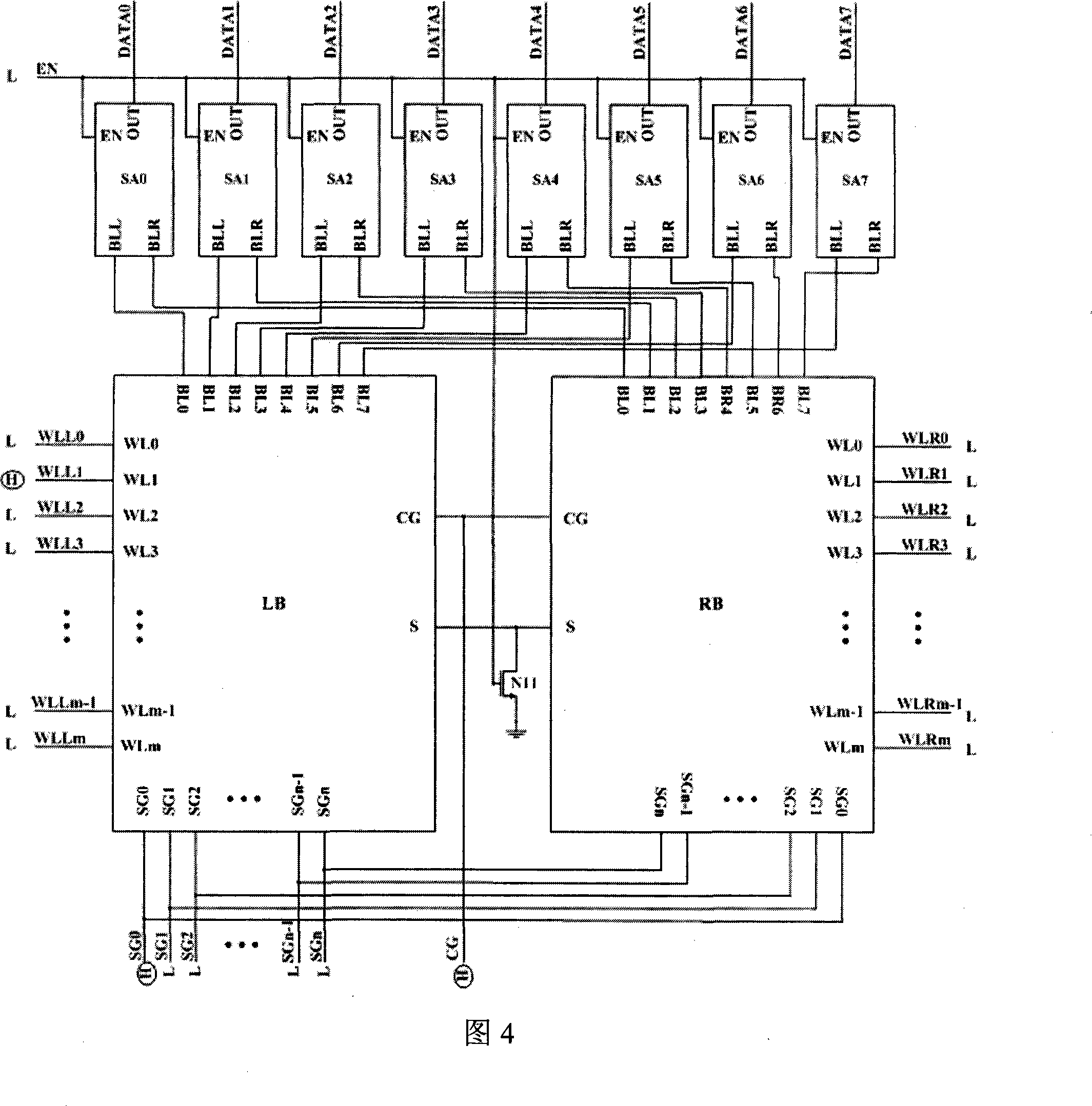 Sensitive amplifier used for EEPROM and read circuit constituted of the same