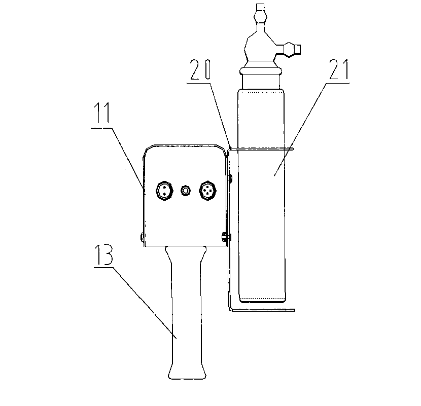 Special sampling pipe for gaseous and dust-like fluorides in flue