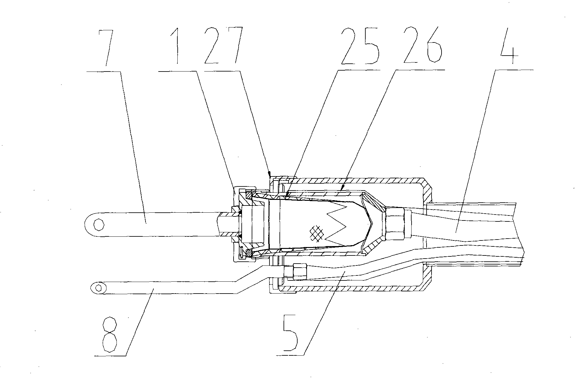 Special sampling pipe for gaseous and dust-like fluorides in flue