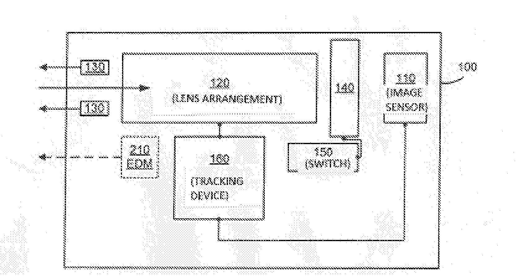 Optical system for tracking a target
