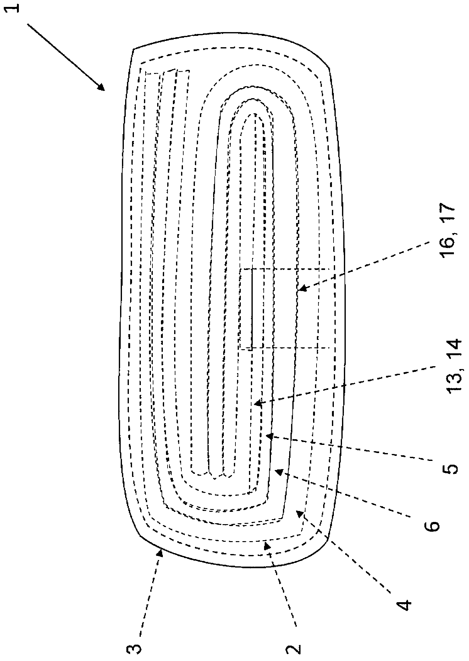 Package comprising flaps for secure folding of a cup-haped absorbent article comprising leakage barrier sides