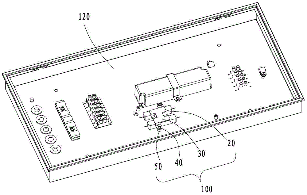 Cement resistor fixing structure and lamp with same