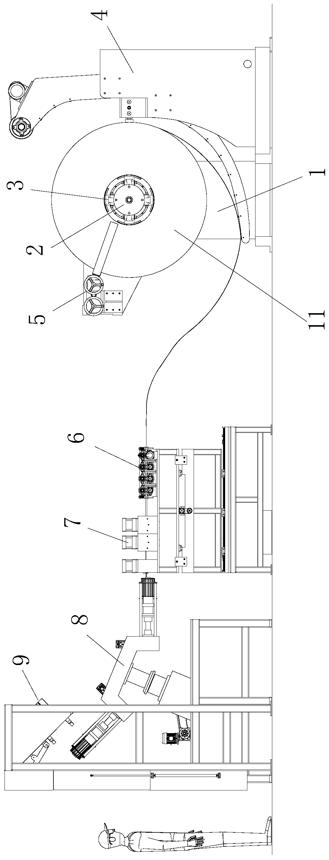 Assembling and pressing mechanism for fan impeller automatic assembling production line