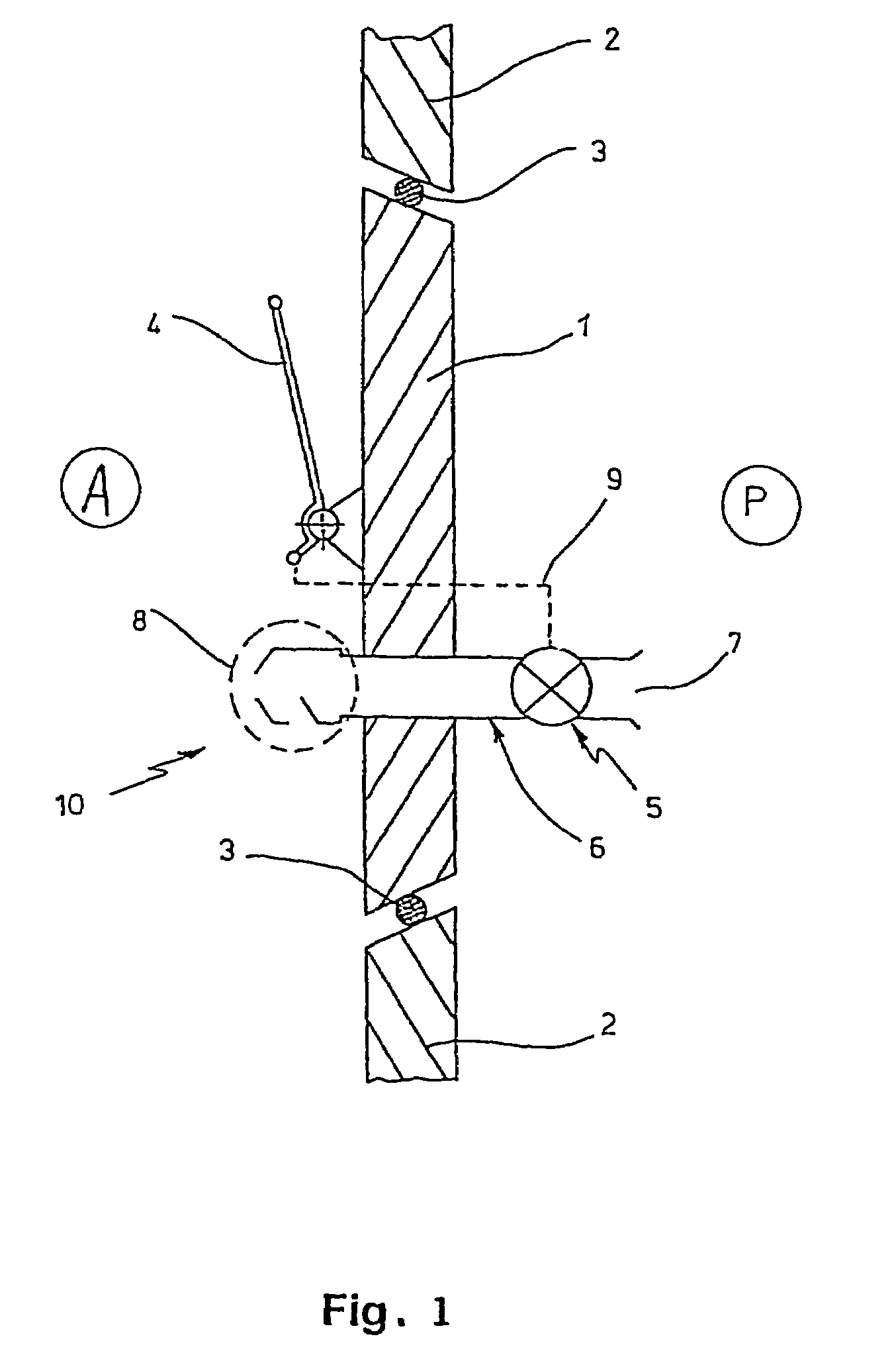 Device for warning of differential pressure during the opening of a pressurized closing device pertaining to an opening in the fuselage of an aeroplane