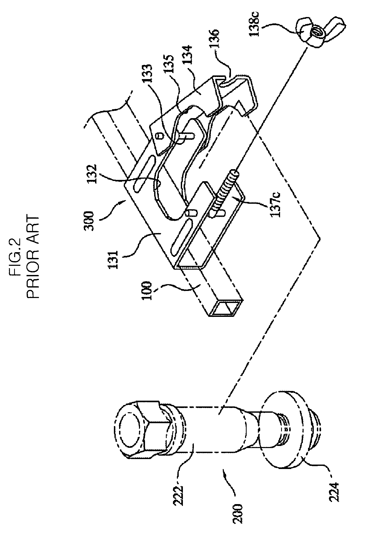 Clamping structure for mounting reducer