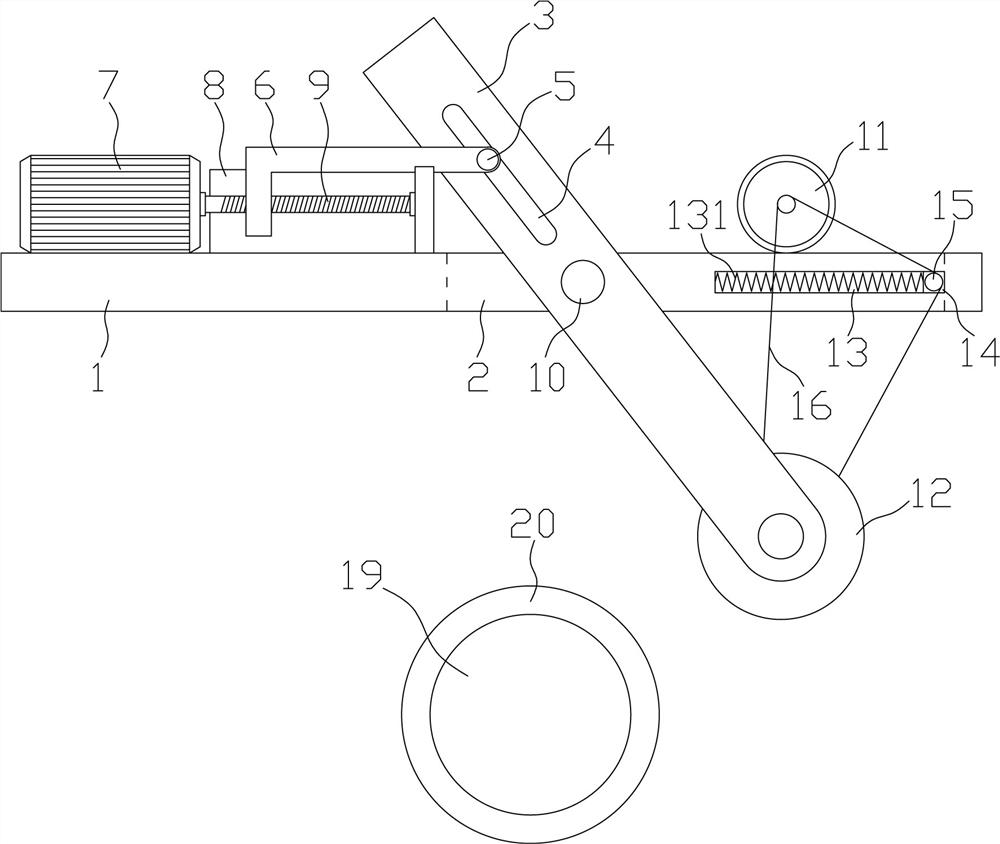 Rubber ring grinding device for float glass conveying roller way and grinding method