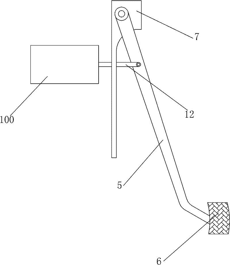 Automobile brake pedal mechanism and pedal feel simulator thereof