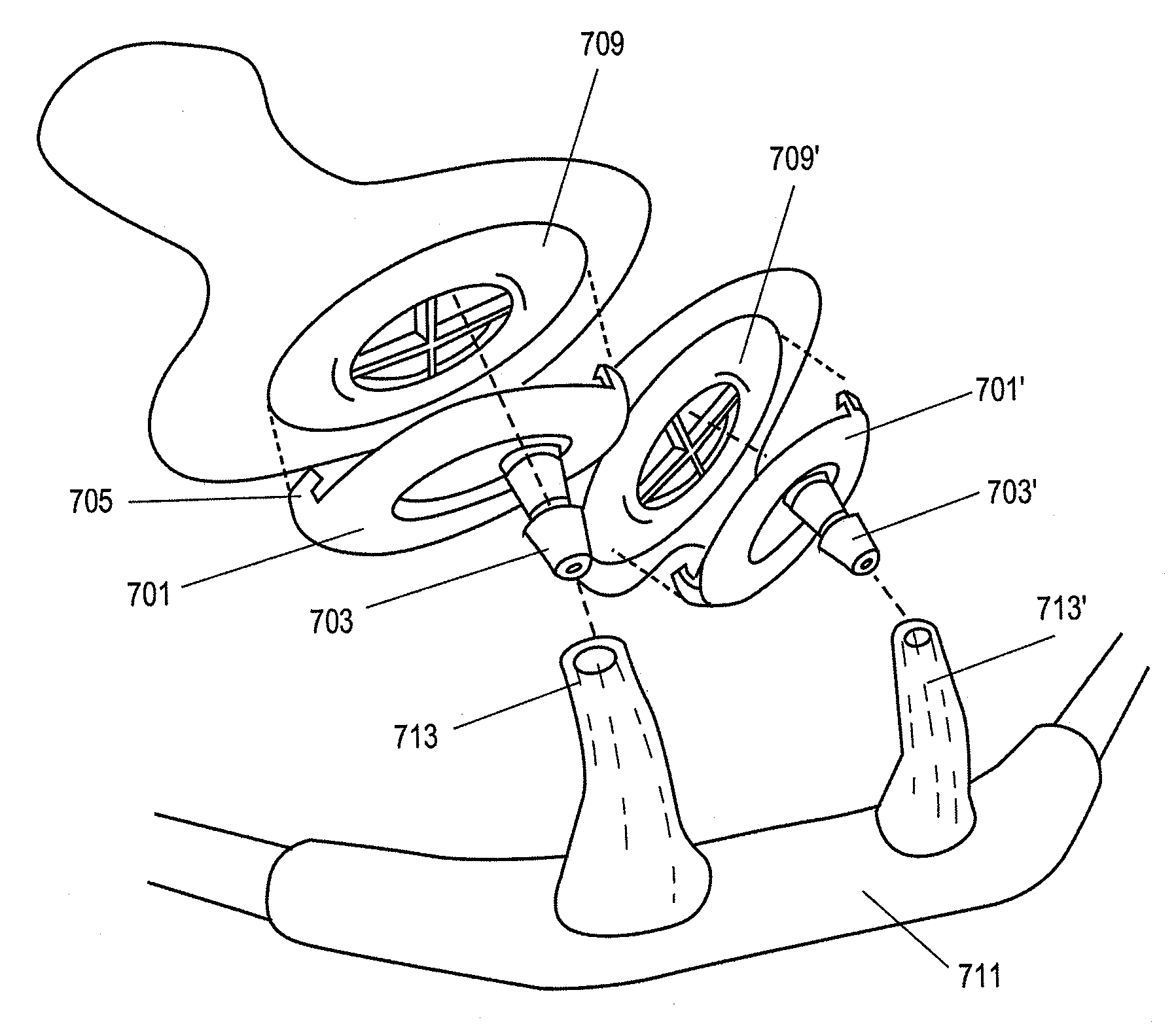 Respiratory sensor adapters for nasal devices