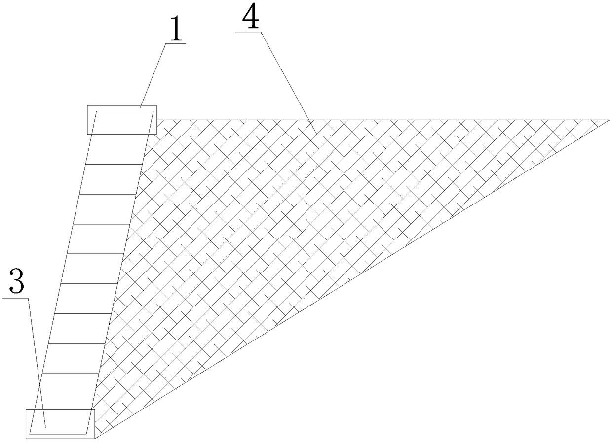 A method for building grass-planting hexagonal brick ecological terraced ridges