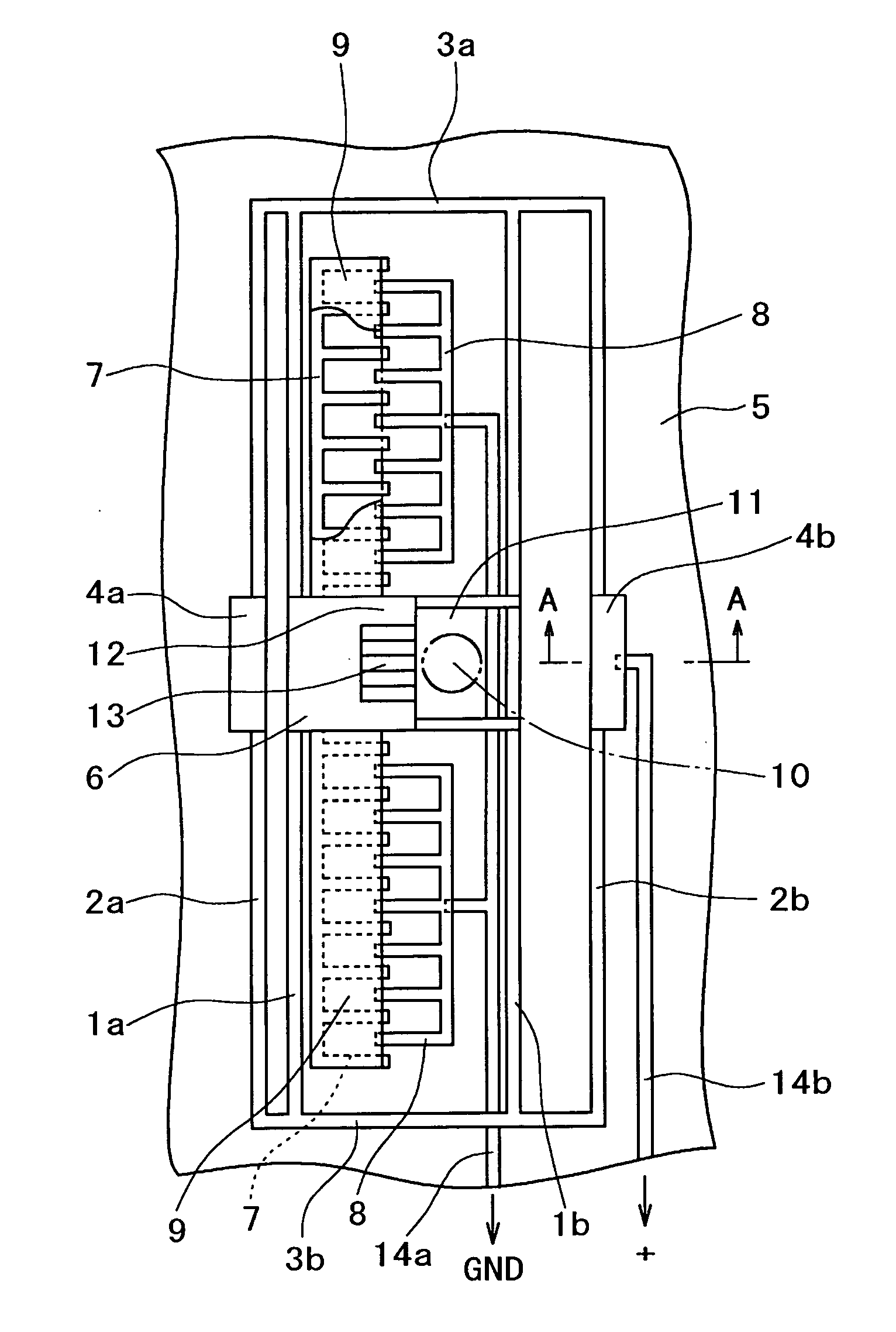 Electrostatic comb drive actuator, and optical controller using the electrostatic comb drive actuator