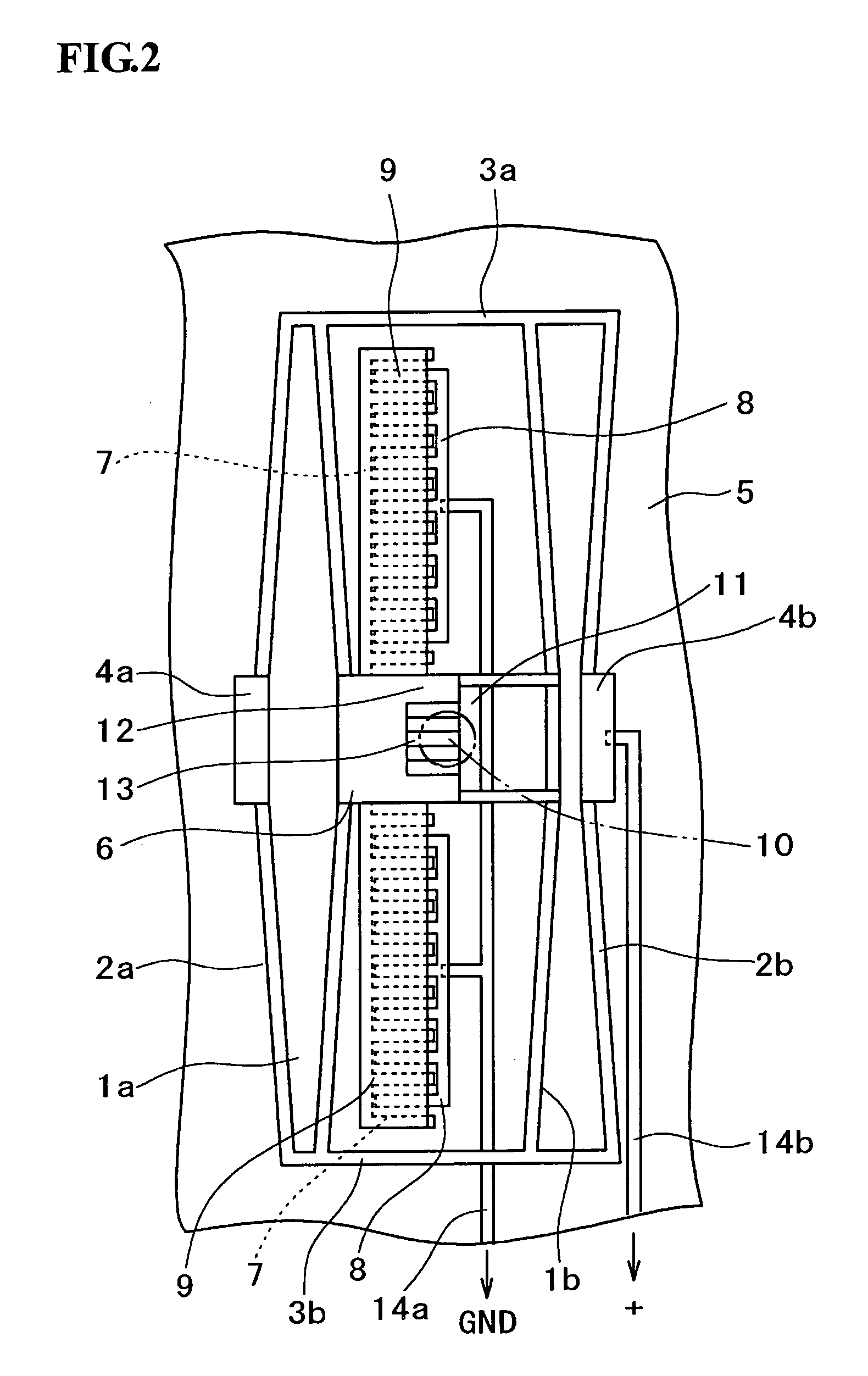 Electrostatic comb drive actuator, and optical controller using the electrostatic comb drive actuator