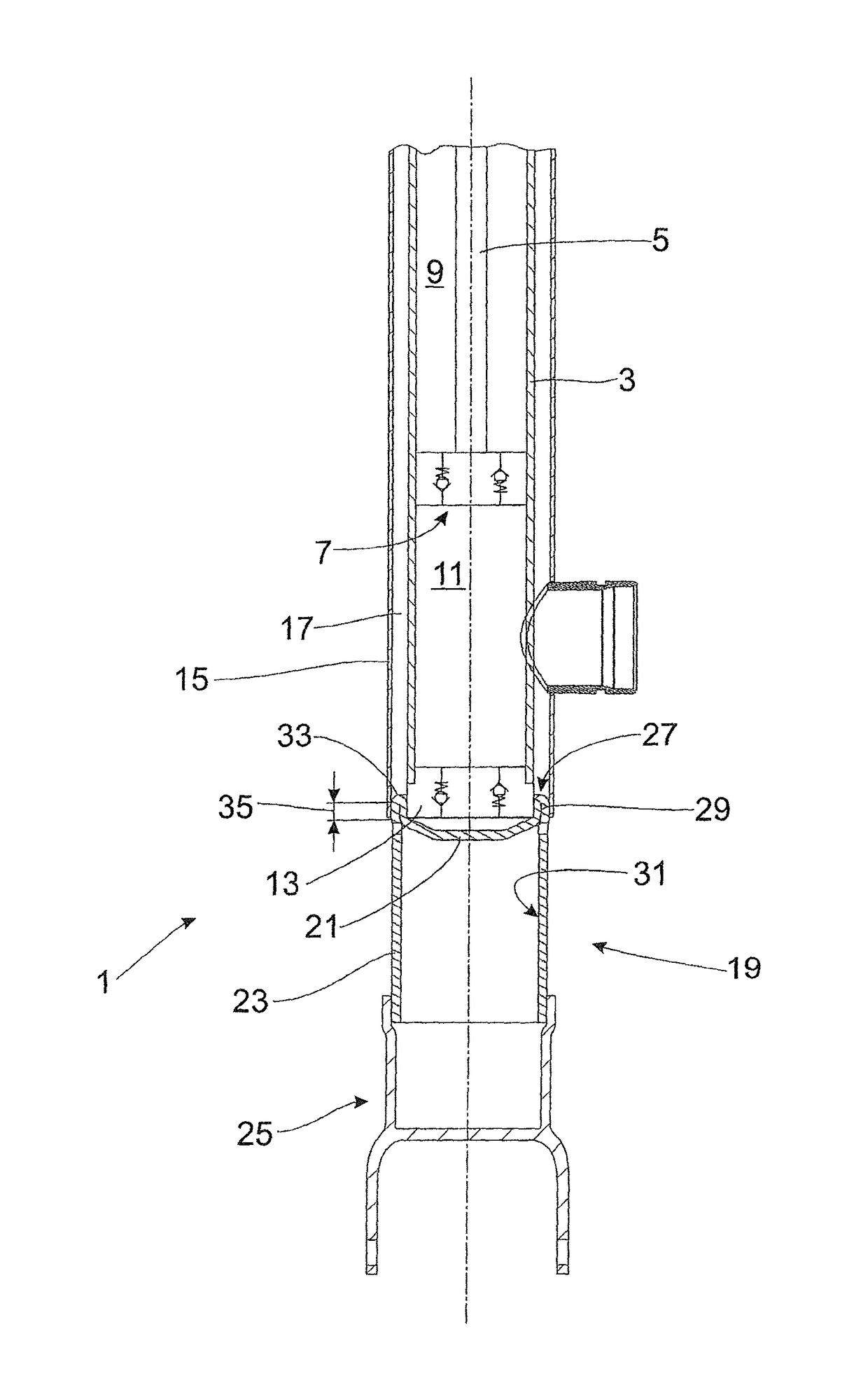 Extension for a shock absorber
