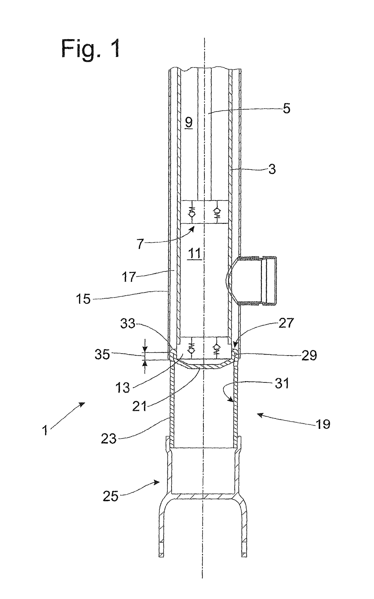 Extension for a shock absorber