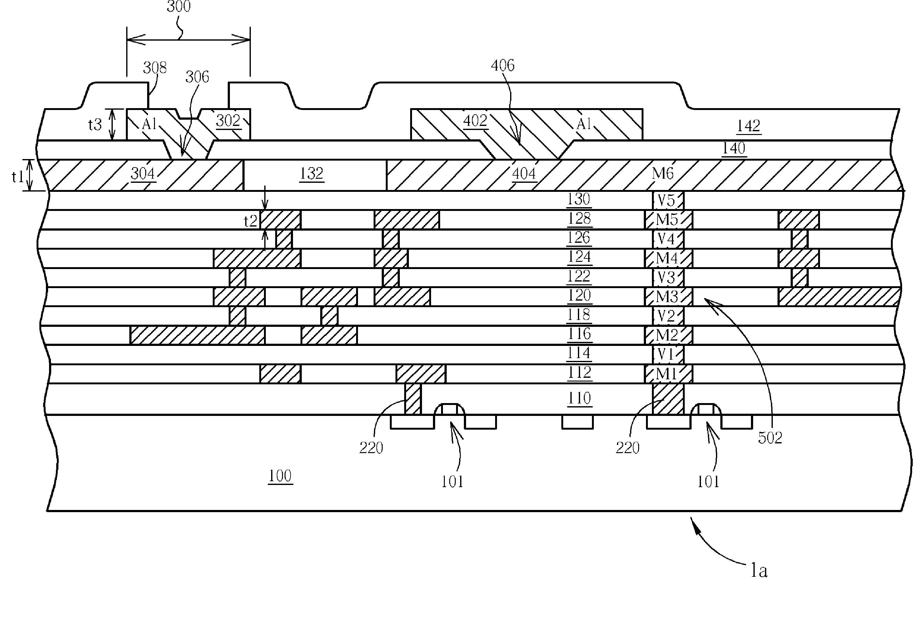Power and ground routing of integrated circuit devices with improved ir drop and chip performance