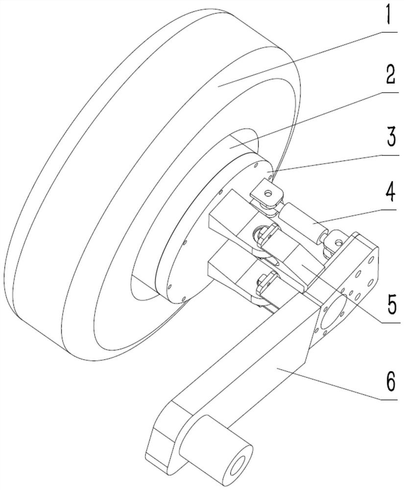 Independent steering system with push-pull cylinder arranged on single trailing arm of single trailing arm suspension