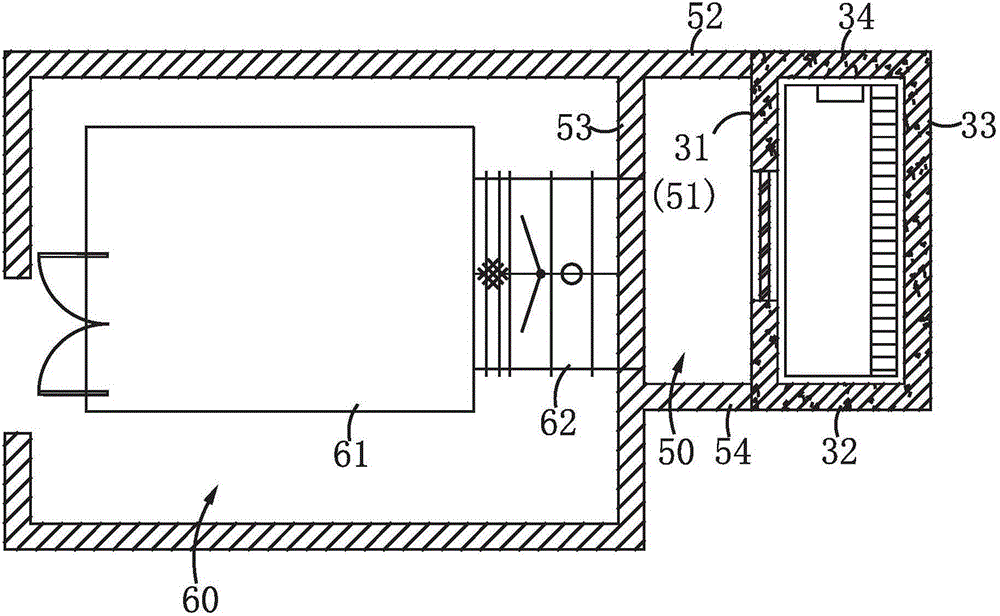 Landscape air shaft and building